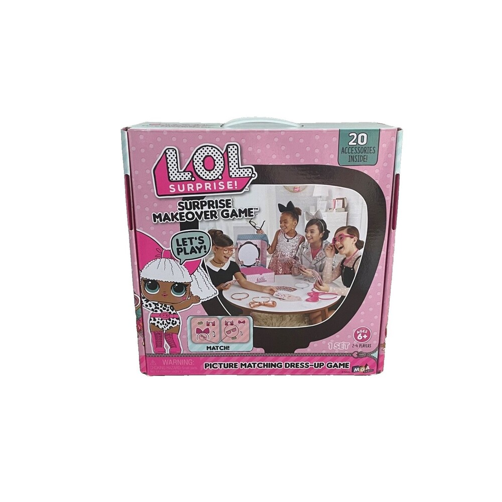 LOL Surprise Makeover Picture Matching Dress Up Game Mirror Lined Vanity Box New